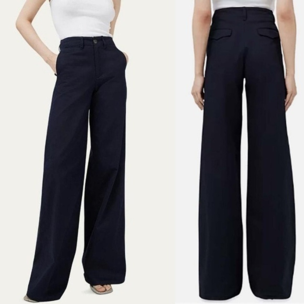 Rag & Bone Blue Wide Leg Chinos Size 16